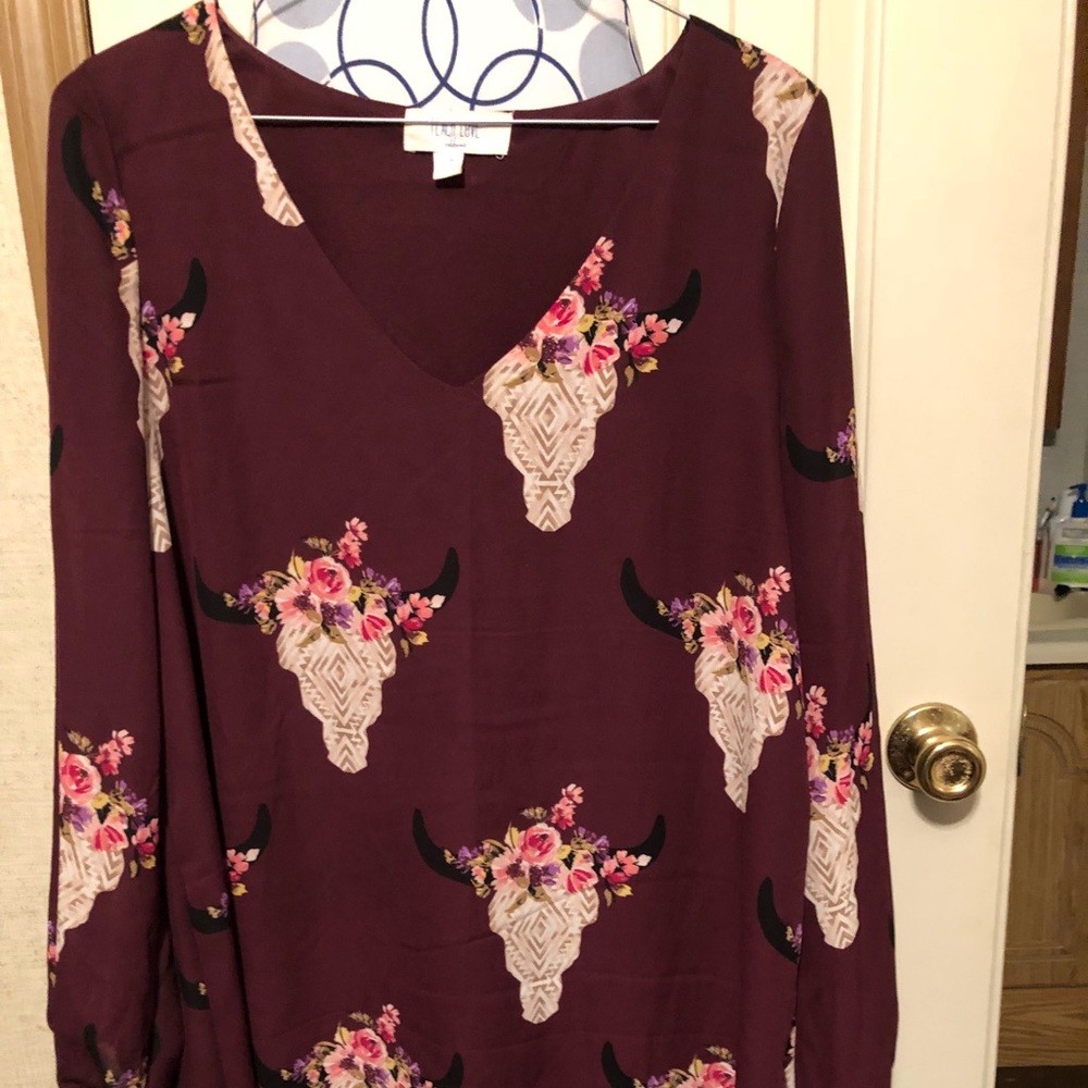 Maroon Shift Dress